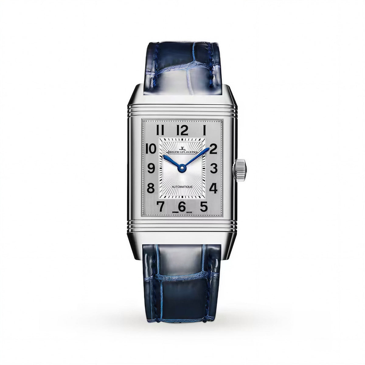 Reverso Classic Medium Duetto Stainless Steel / Silver / Alligator