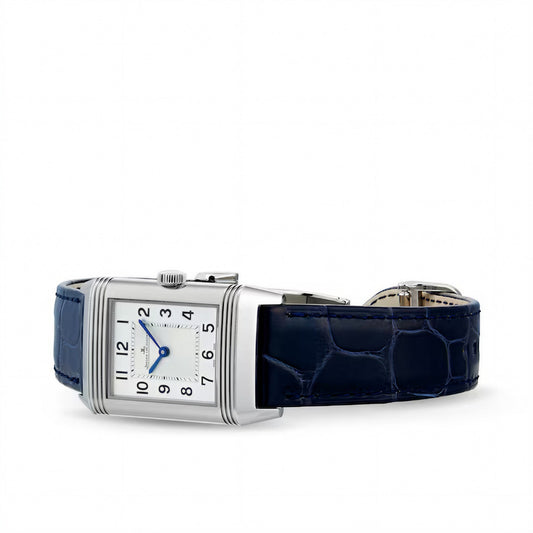 Reverso Classic Medium Duetto Stainless Steel / Silver / Alligator